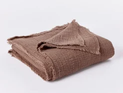 Clearance Coyuchi Topanga Organic Matelasse Throw