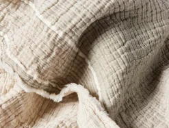 New Coyuchi Topanga Organic Matelasse Striped Throw