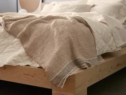 New Coyuchi Topanga Organic Matelasse Striped Throw