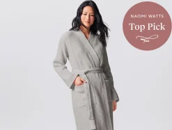 Best Coyuchi Unisex Organic Waffle Robe