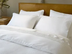 New Coyuchi Vista Embroidered Organic Percale Sheet Set
