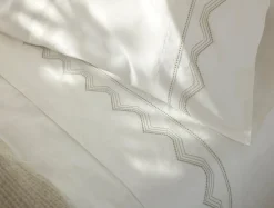 New Coyuchi Vista Embroidered Organic Percale Sheet Set