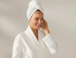Online Coyuchi Waffle Organic Hair Wrap