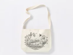 Clearance Coyuchi White Buffalo x Organic Crossbody Tote Undyed