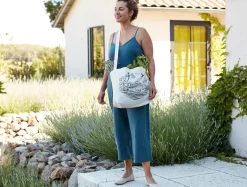 Clearance Coyuchi White Buffalo x Organic Crossbody Tote Undyed