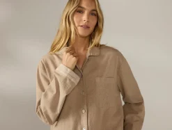 Fashion Coyuchi Women's Cloud Brushed Organic Flannel Pajama Set