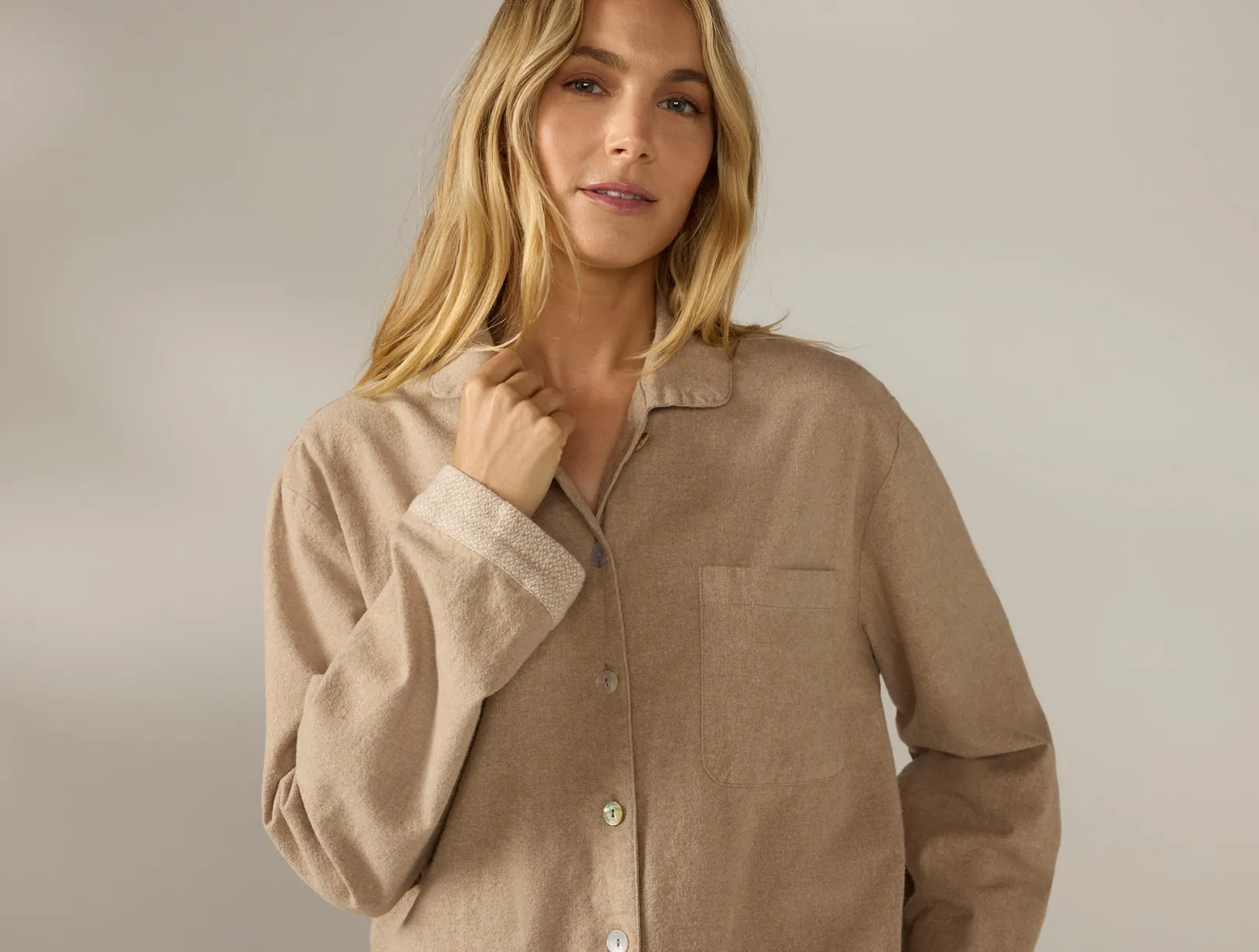 Fashion Coyuchi Women's Cloud Brushed Organic Flannel Pajama Set