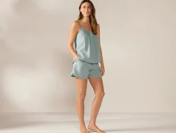 New Coyuchi Women's Isla Organic Cotton Cami Short Set
