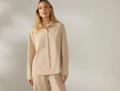 Outlet Coyuchi Women's Isla Organic Cotton Long Sleeve Pajama Set