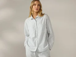 Outlet Coyuchi Women's Isla Organic Cotton Long Sleeve Pajama Set