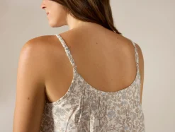 Clearance Coyuchi Women's Isla Organic Cotton Cami Short Set Fawn Garden
