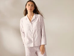 Fashion Coyuchi Women's Isla Organic Cotton Long Sleeve Pajama Set