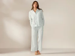 Fashion Coyuchi Women's Isla Organic Cotton Long Sleeve Pajama Set
