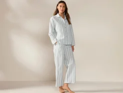 Fashion Coyuchi Women's Isla Organic Cotton Long Sleeve Pajama Set