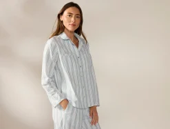 Fashion Coyuchi Women's Isla Organic Cotton Long Sleeve Pajama Set