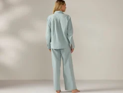 Fashion Coyuchi Women's Isla Organic Cotton Long Sleeve Pajama Set
