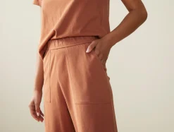 Sale Coyuchi Women's Solstice Organic Wide Leg Crop Pants