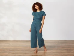 Sale Coyuchi Women's Solstice Organic Wide Leg Crop Pants
