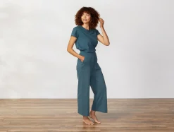Sale Coyuchi Women's Solstice Organic Wide Leg Crop Pants