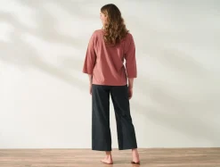 Sale Coyuchi Women's Solstice Organic Wide Leg Crop Pants